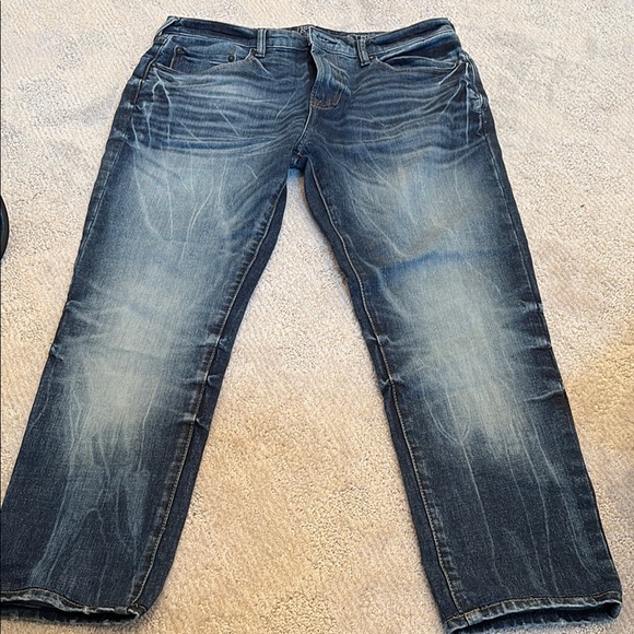 PROS MENS 34 Blue Relaxed Fit Jeans with Vintage Wash - Picture 1 of 7